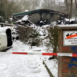 Die Bootshalle des Restaurant Ratsmühle in Ohlsdorf ist abgebrannt
