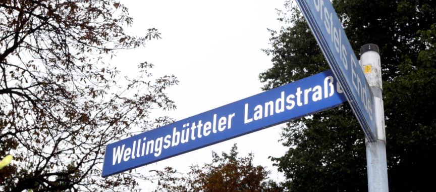 Schild Wellingsbütteler Landstraße
