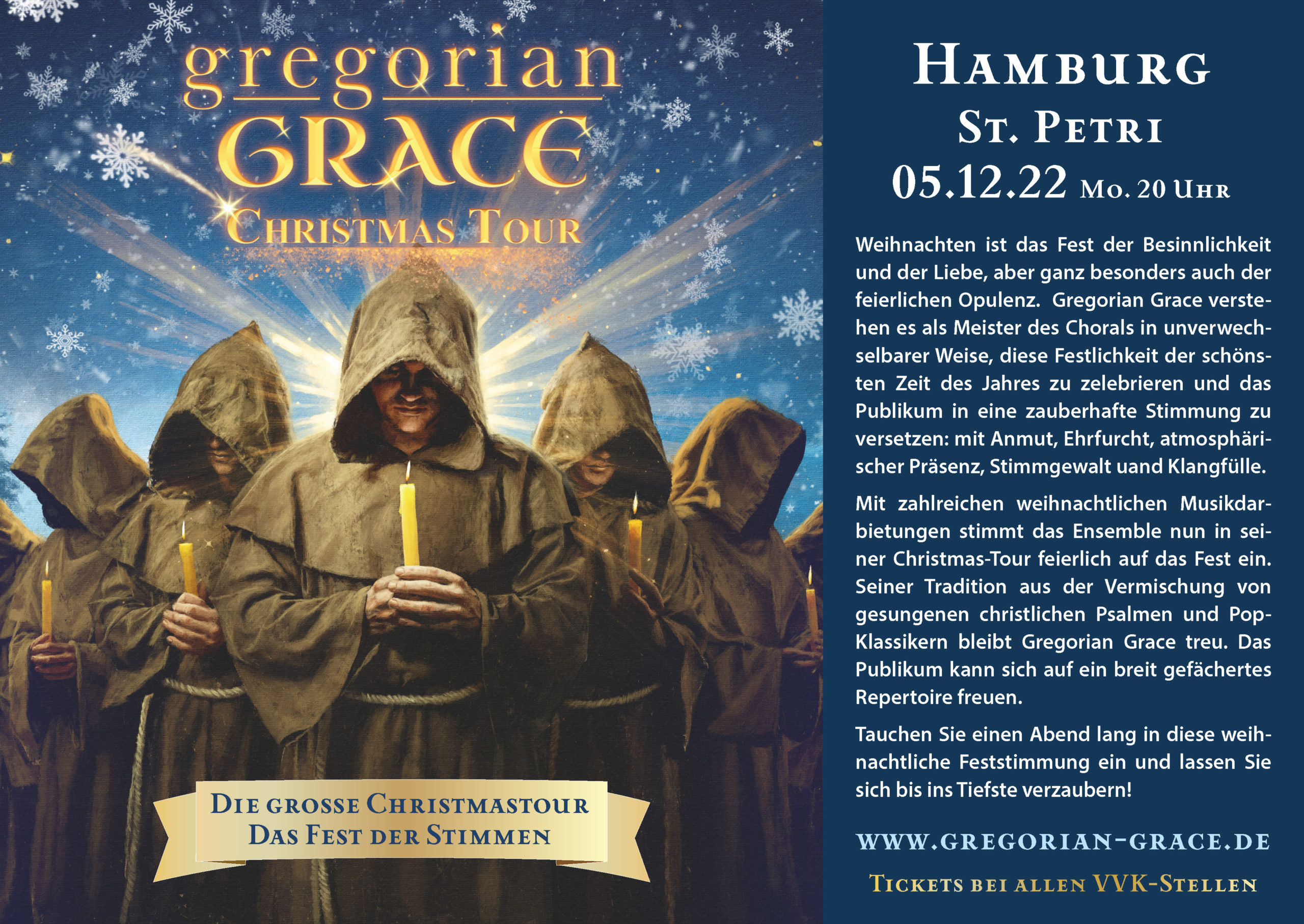 Hamburg St. Petri: Gregorian Grace "Christmas Tour"